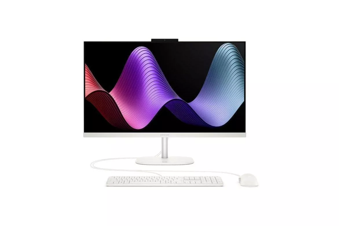Ordenador Todo en uno HP OmniStudio 27-cv0012ns AMD Ryzen 5 40 16GB 1TB SSD Radeon 27" FreeDOS Blanco