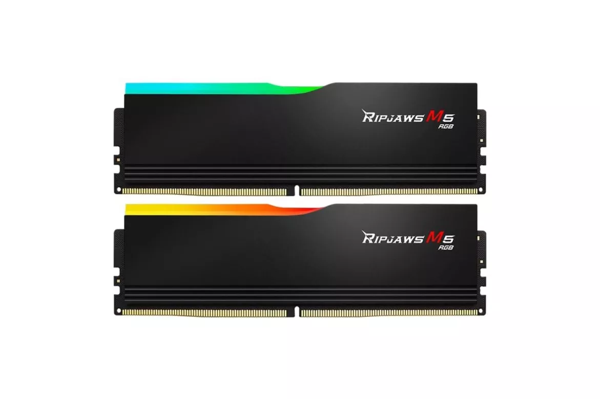 Memoria RAM G.Skill Ripjaws M5 RGB F5-6000J3036F24GX2-RM5RK 48GB 2x24GB DDR5 6000MHz CL30 Intel XMP RGB Negro