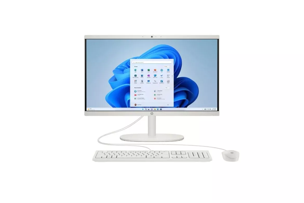 Ordenador Todo en uno HP 22-dg0041ns Intel N100 8GB 512GB SSD UHD Graphics 21.4" Windows 11 Home Blanco