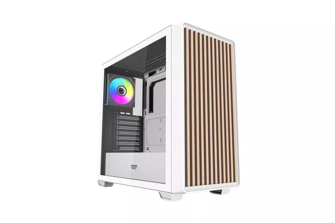 Caja PC Darkflash DS900WD ATX Blanca + 4 Ventiladores
