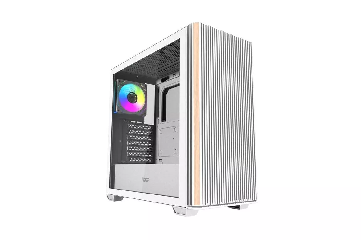 Caja PC Darkflash DS900WS Blanca con 4 ventiladores ARGB