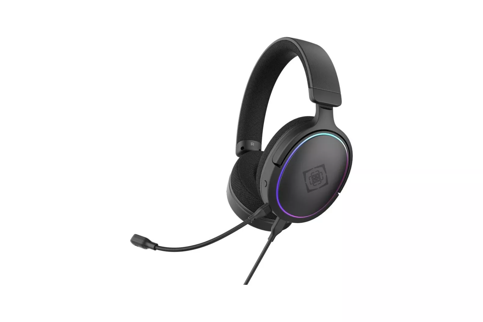 Auriculares Deltaco Gaming GAM-162 con cable USB-C, sonido 7.1 virtual, micr&oacute;fono extra&iacute;ble y retroiluminaci&oacute;n multicolor negro