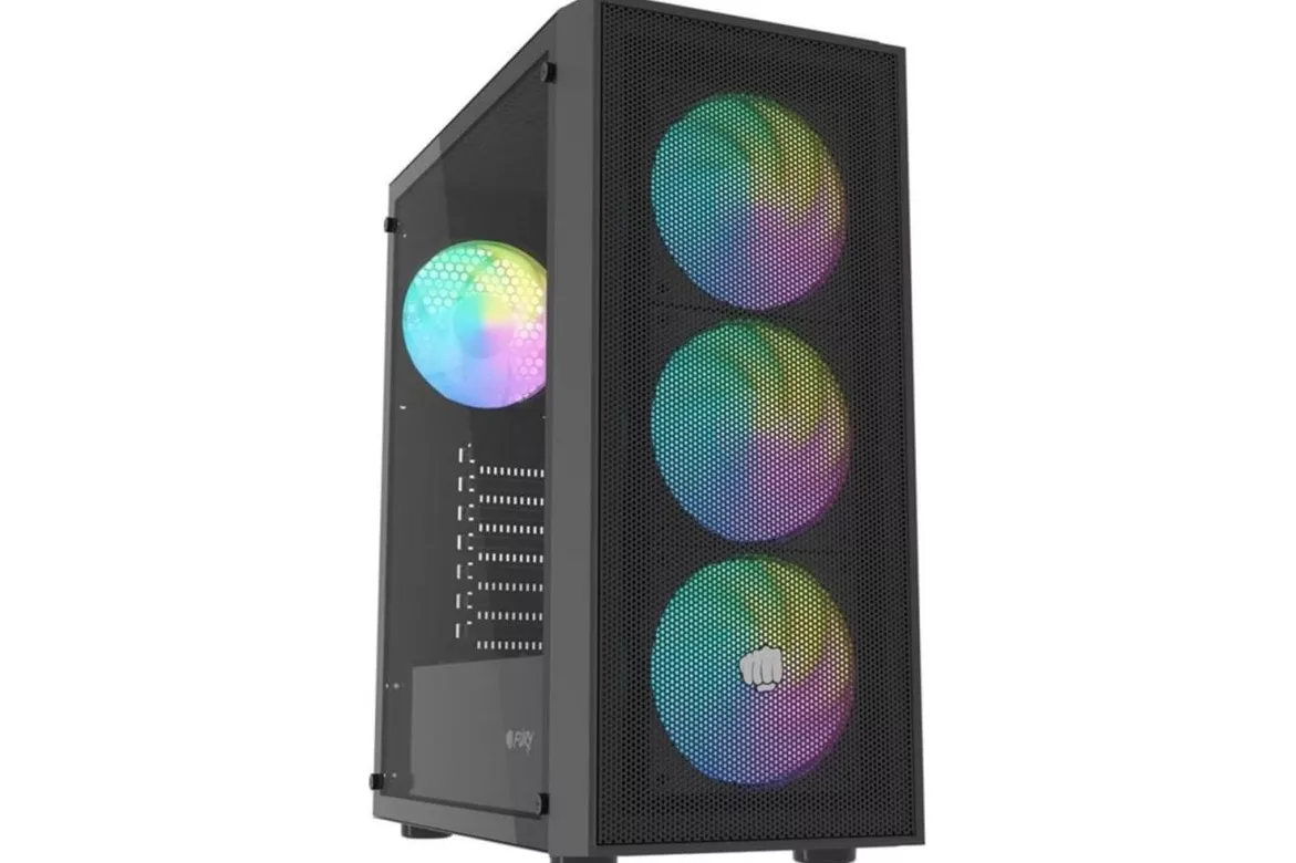 Caja PC Midi Tower Fury Shobo SH8F ARGB 4 ventiladores 120mm