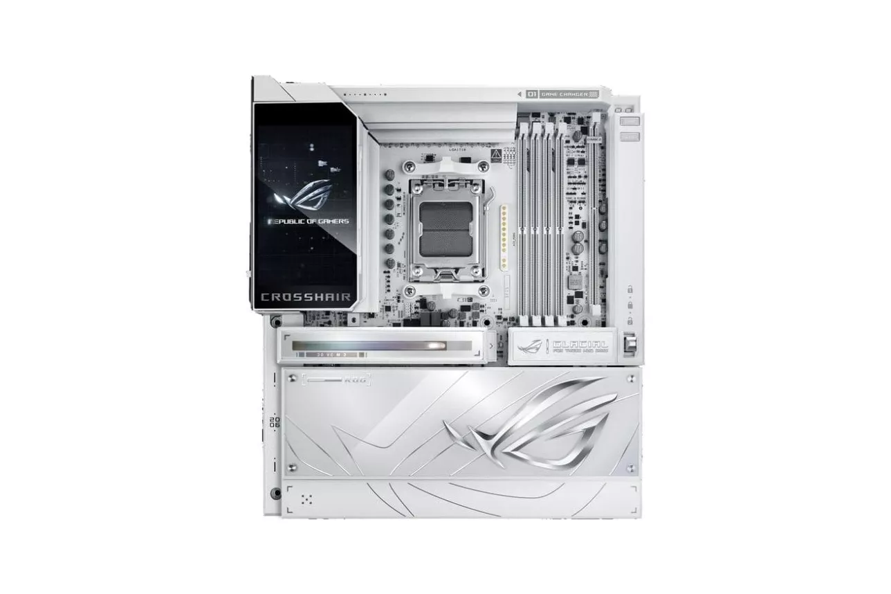 Placa Base ASUS ROG Crosshair X870E Glacial X870E AM5 DDR5 E-ATX WiFi 7 10GbE RGB