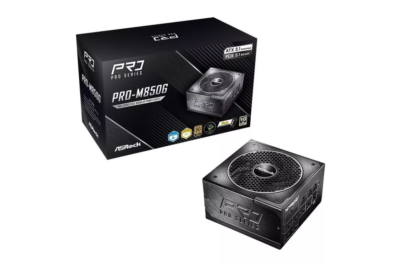Fuente de alimentaci&oacute;n AsRock PRO-M850G 850W 80+ Gold ATX 3.1 activa