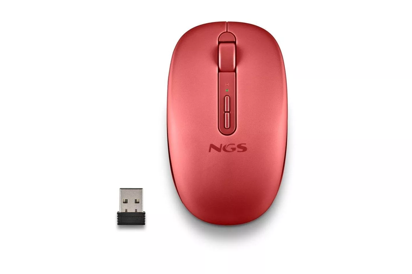 NGS Fog Dual Rat&oacute;n inal&aacute;mbrico Dual Bluetooth 5.2 1600 DPI Rojo silencioso ergon&oacute;mico