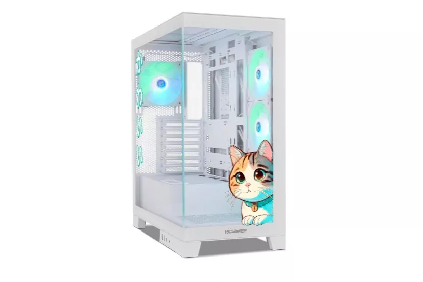 Torre PC NOX Hummer GLOCK ARGB Semitorre ATX Cristal Templado USB-C Blanca - Kawaii Edition