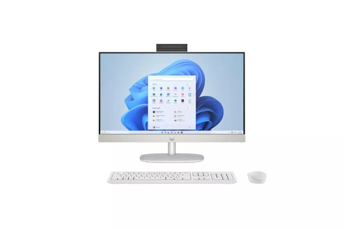 Ordenador Todo en uno HP 24-cr0181ns Intel Core i5-1335U 8GB 512GB SSD Iris Xe 23.8" FreeDOS Blanco