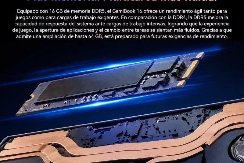 Port&aacute;til Blackview GamiBook 16 16" Intel Core i7-13650HX 16GB Windows 11 Pro 1TB SSD RTX 5060 pantalla 2.5K