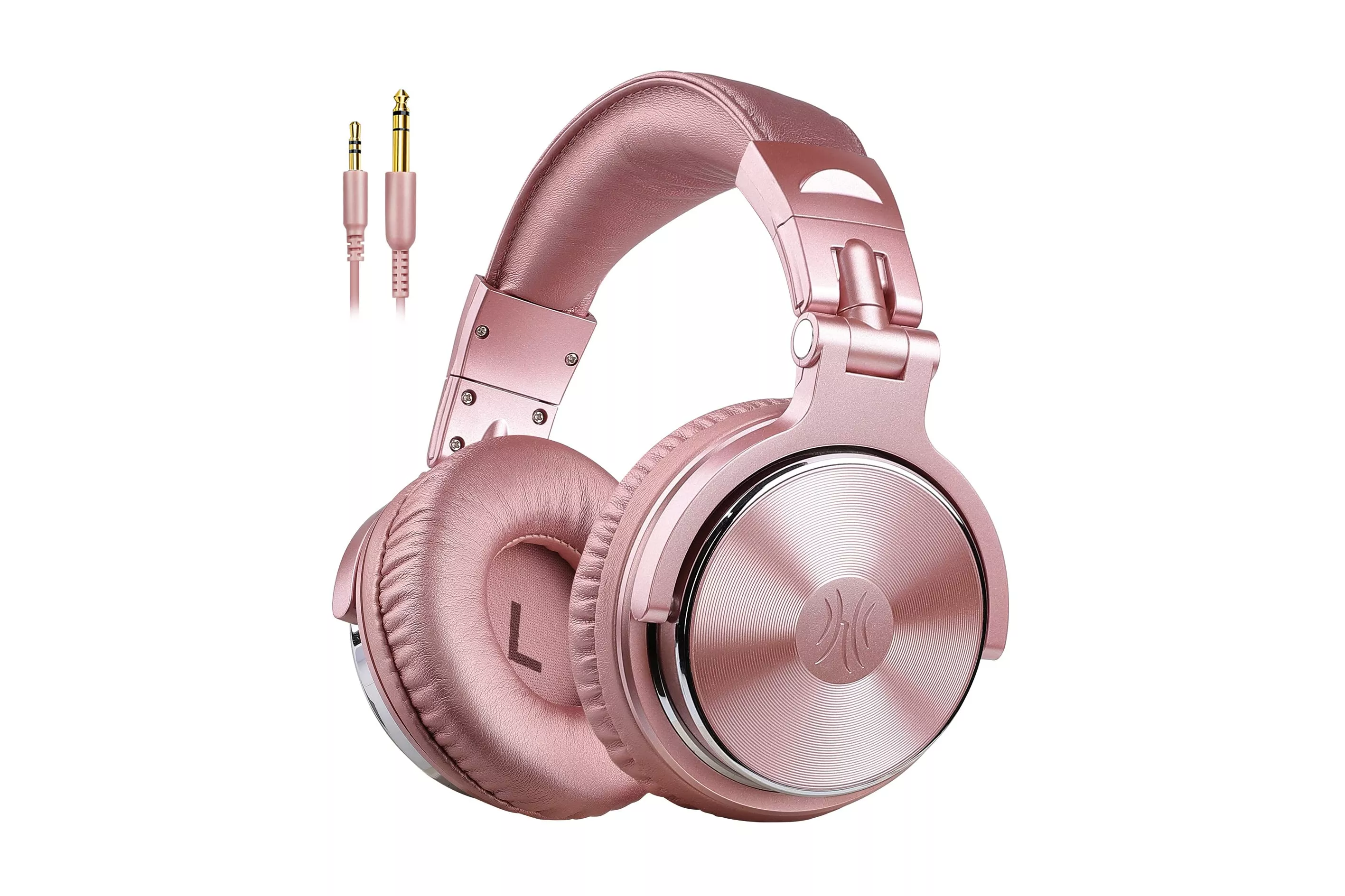 Auriculares OneOdio Pro10 con cable, conectores 3,5 y 6,35 mm, para DJ y estudio, oro rosa