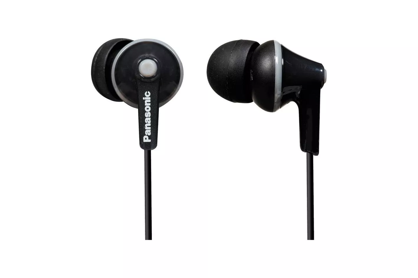 Auriculares Panasonic RP-HJE125E-K con cable, conexi&oacute;n jack 3,5 mm, para m&uacute;sica, negros