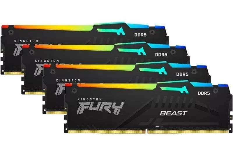 Kingston FURY Beast RGB DDR5 5200MHz 64GB 4x16GB CL40