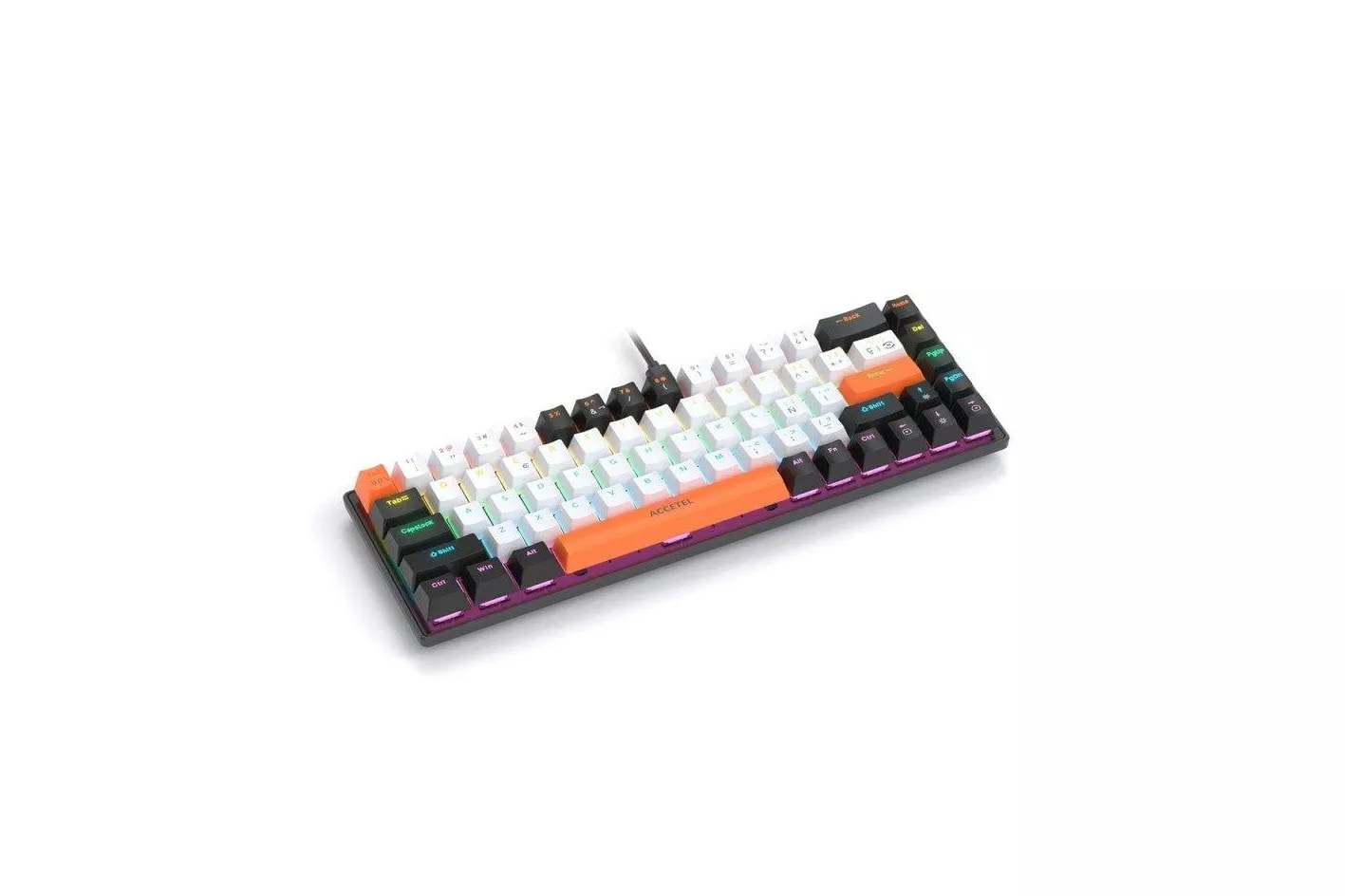 Teclado Accetel PCT570CBO mec&aacute;nico blanco con distribuci&oacute;n espa&ntilde;ol