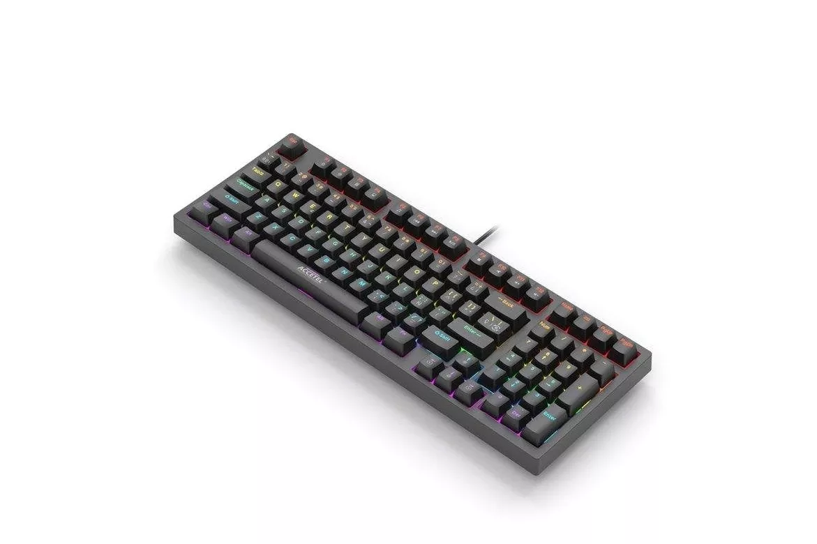 Teclado Accetel PCT650C mec&aacute;nico con teclado num&eacute;rico espa&ntilde;ol negro
