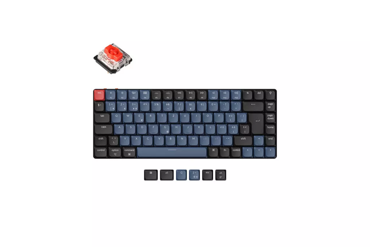 Teclado Gaming Keychron K3 Pro ISO-ES RGB Hot-Swappable Switch Low Profile Gateron Mechanical Red Wireless -