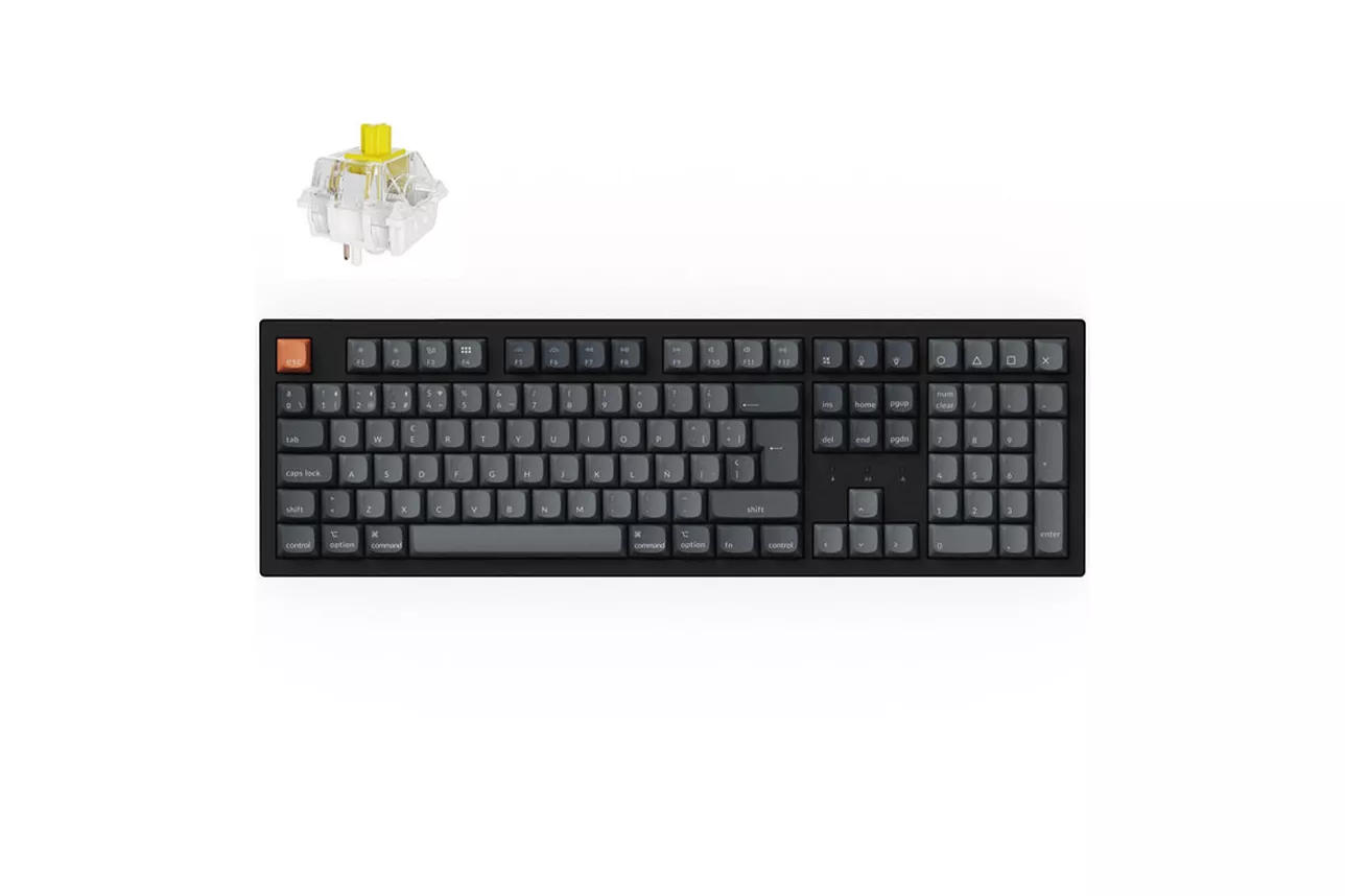 Teclado Keychron K10 Max ISO-ES RGB Max-Swappable Switch Blacklight Banana -