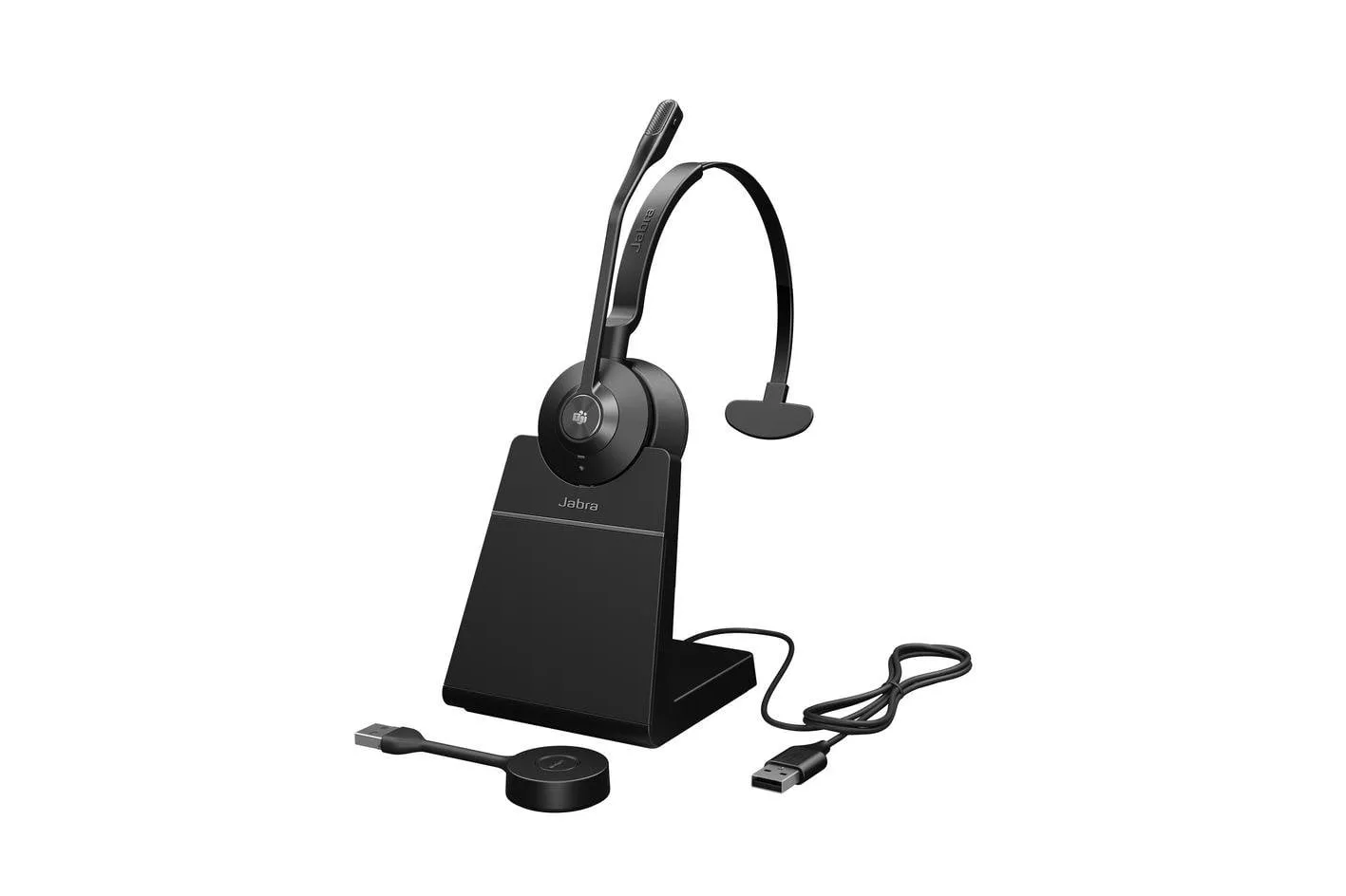 Auriculares Jabra Engage 55 inal&aacute;mbricos DECT para oficina con micr&oacute;fono y cancelaci&oacute;n de ruido negro titanio