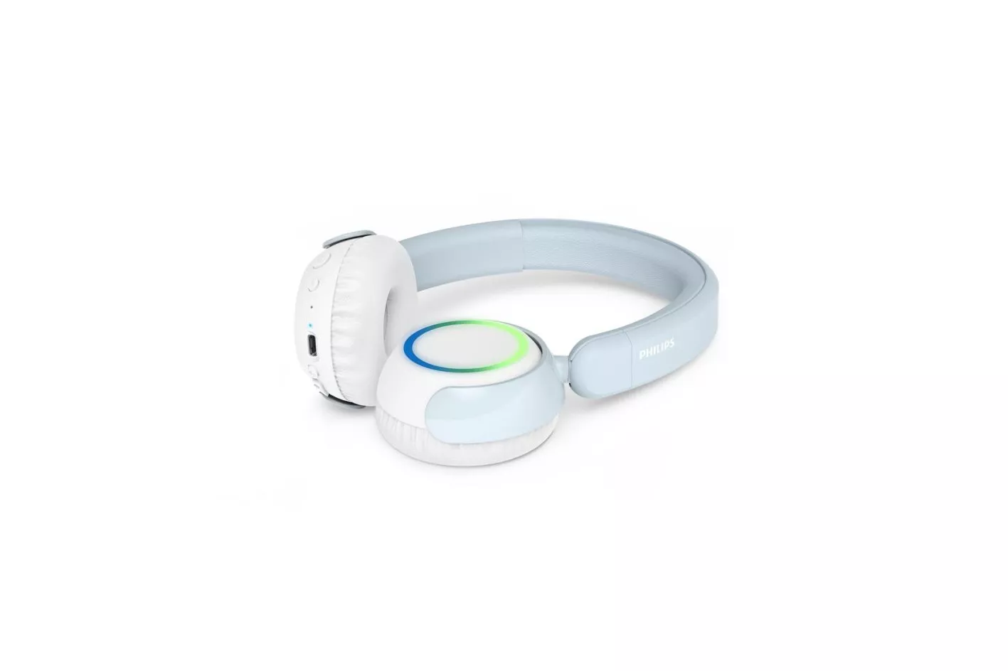 Auriculares Philips TAK4200B inal&aacute;mbricos Bluetooth con cancelaci&oacute;n de ruido y micr&oacute;fono, blanco y azul