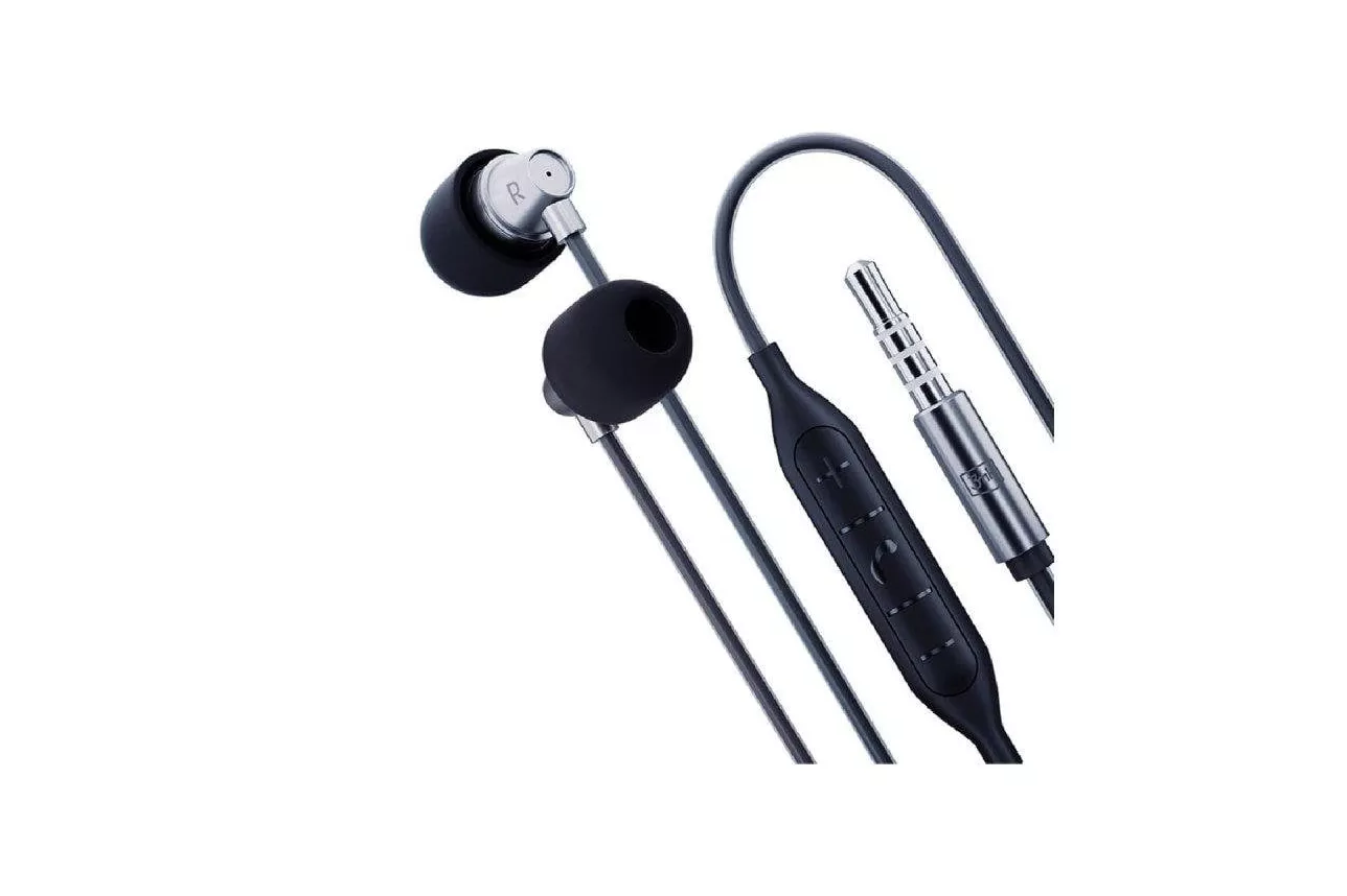 Auriculares 3MK Jack 3,5 mm con cable, micr&oacute;fono y control de volumen, negros