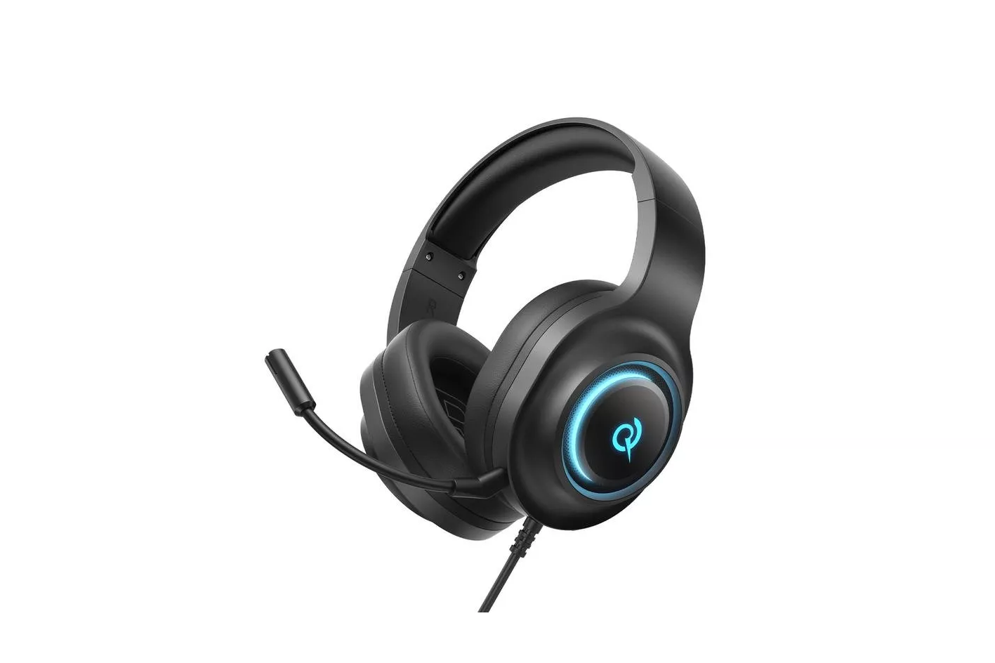 Auriculares QCY Heroad V200 inal&aacute;mbricos y con cable Bluetooth 7.1 gaming negros con micr&oacute;fono