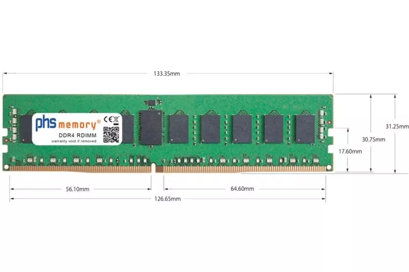 Memoria RAM PHS-memory SP151446 8GB 1x8GB DDR4 2133MHz ECC para servidor