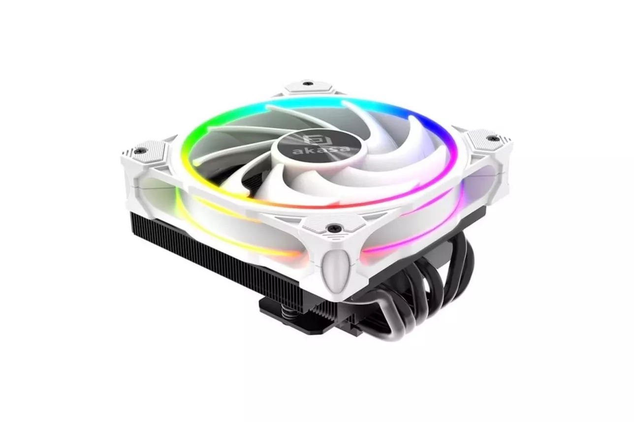 Refrigeraci&oacute;n aire Akasa Socket AM4 AM5 LGA 115X 120mm SOHO H6L RGB blanca