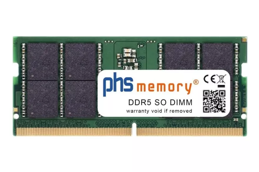 Memoria RAM PHS-memory SP623215 48GB DDR5 5600MHz SO-DIMM Negro Notebook