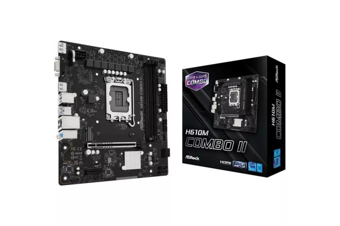 Placa Base ASRock H610M COMBO II Intel H610 LGA 1700 DDR4/DDR5 Micro ATX