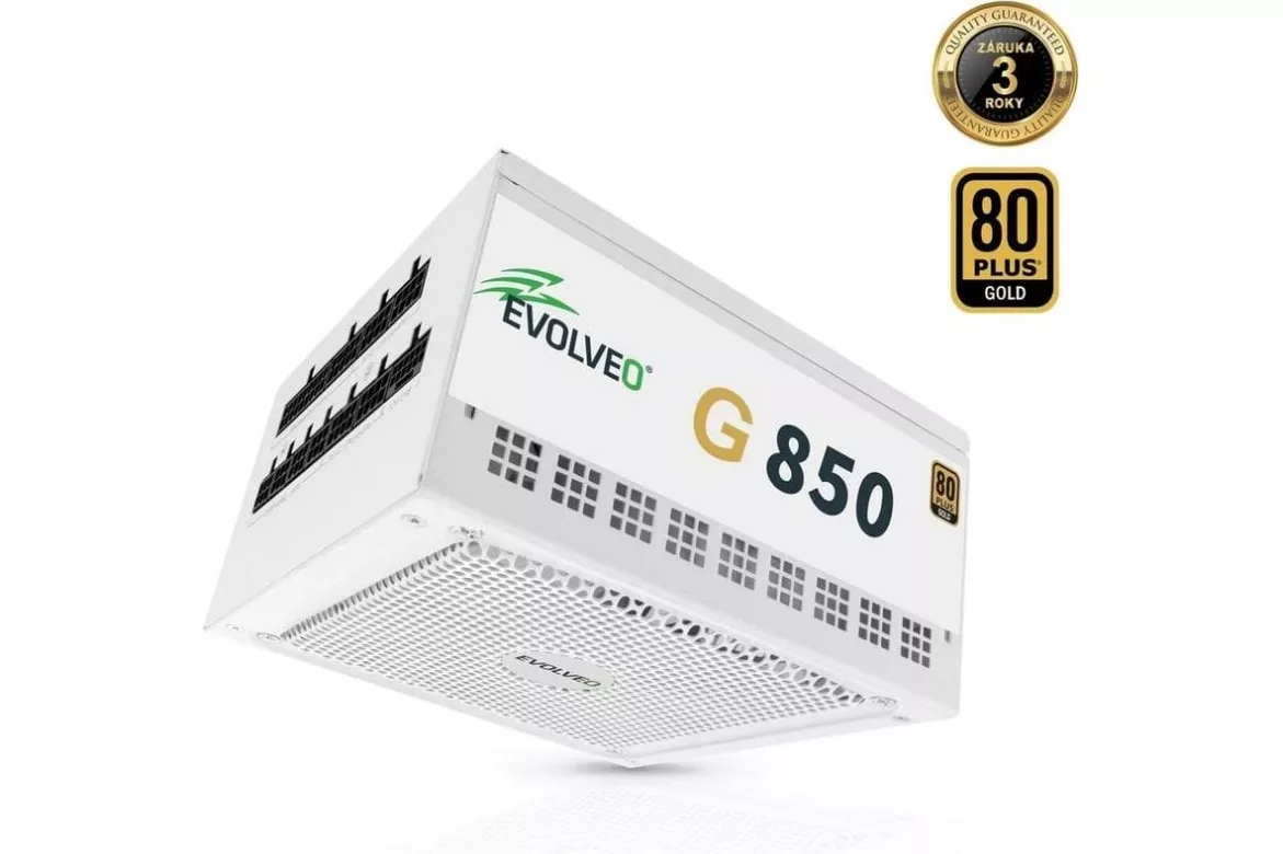 Fuente de alimentaci&oacute;n Evolveo G850 850W 80+ Gold modular ATX 3.1 PCIe 5.1
