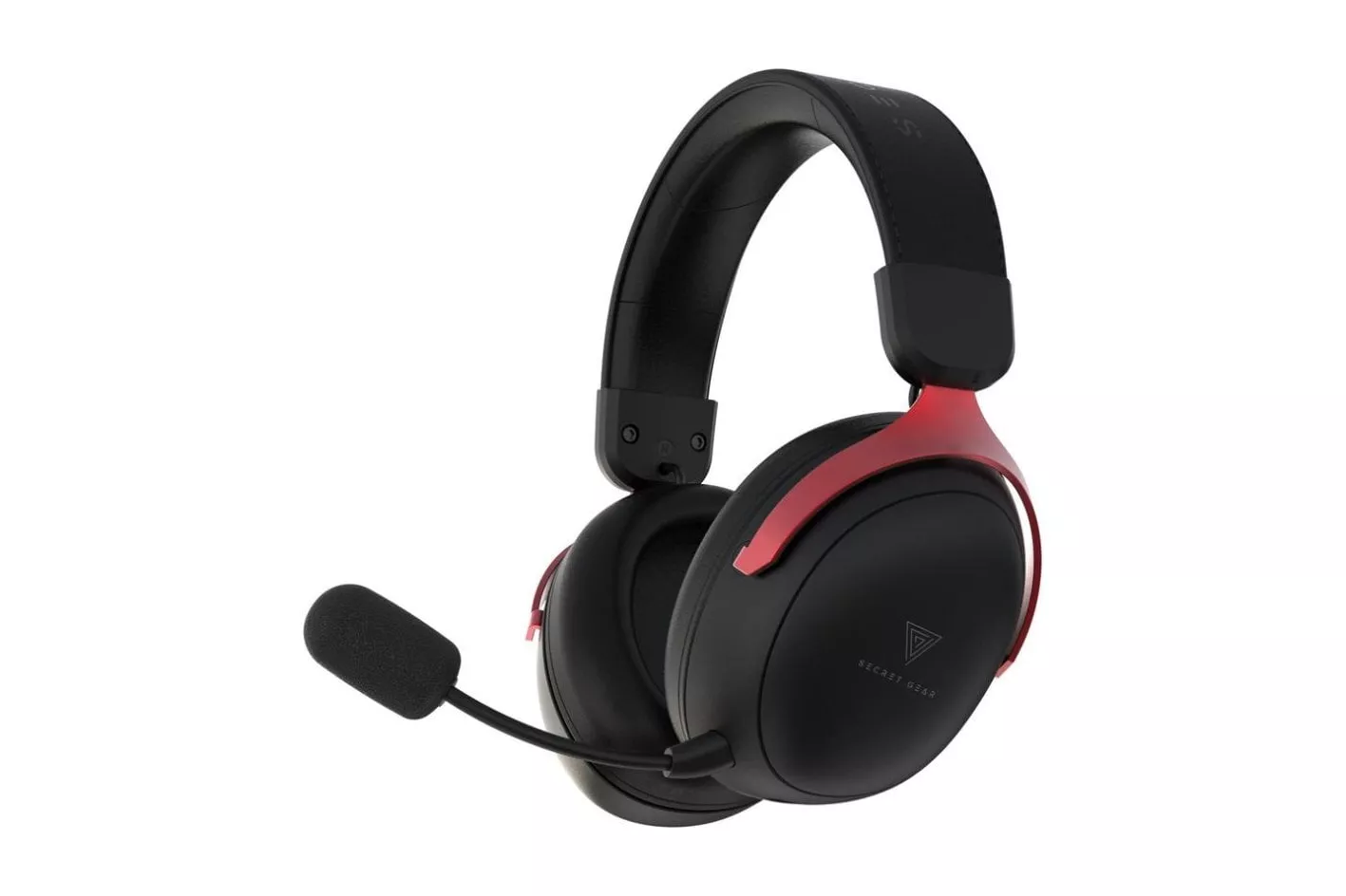 Auriculares Secret Gear SX1 inal&aacute;mbricos USB-C con sonido 7.1 y micr&oacute;fono rojo-negro