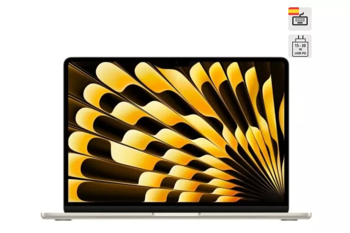 Apple MacBook Air 13" Apple M5 16 GB 512GB SSD GPU 10 n&uacute;cleos macOS Blanco Estrella