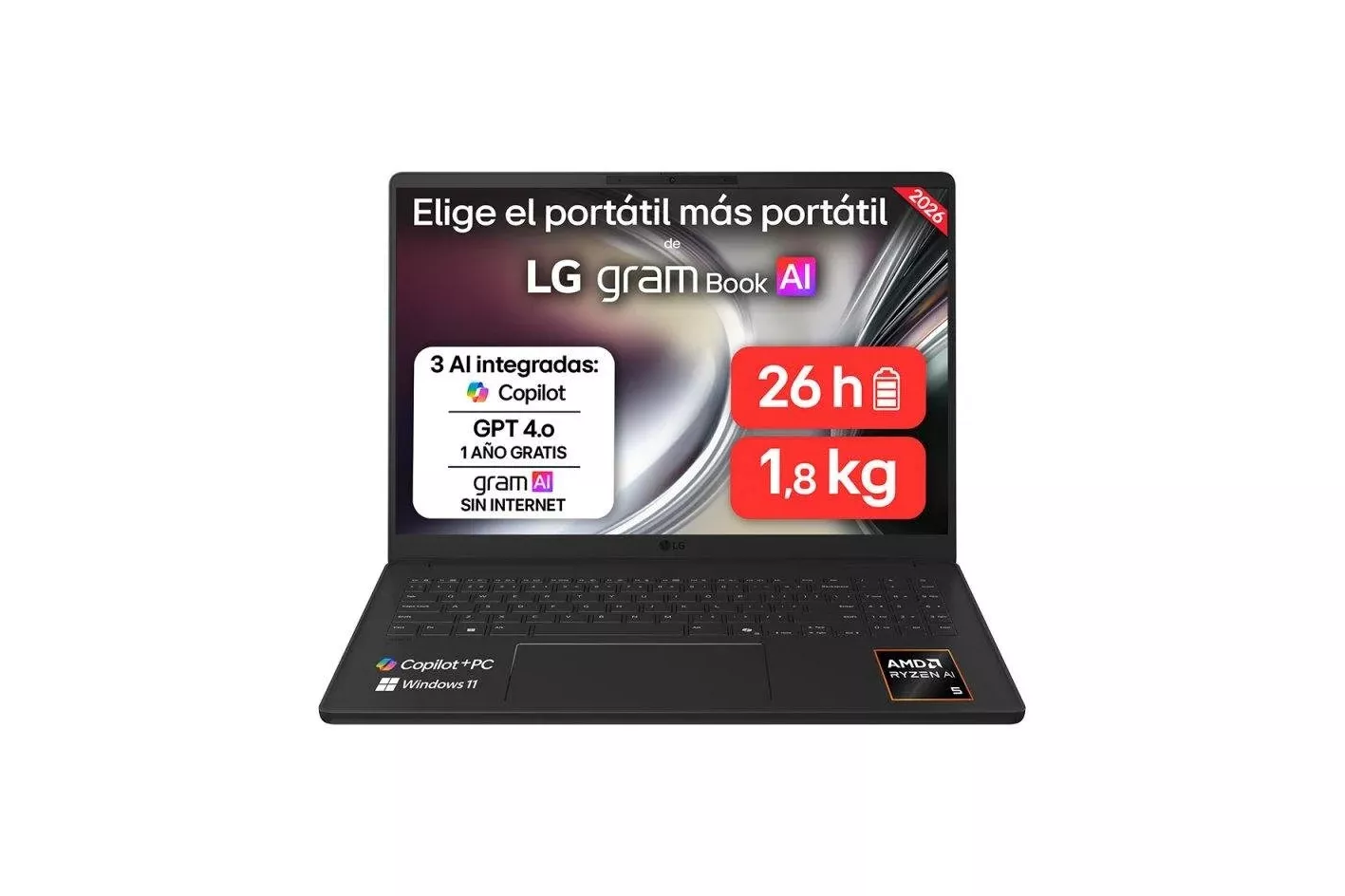 Port&aacute;til LG gram Pro 16Z90U 16" Intel Core Ultra 7 358H 32GB 1TB SSD Intel Arc Windows 11