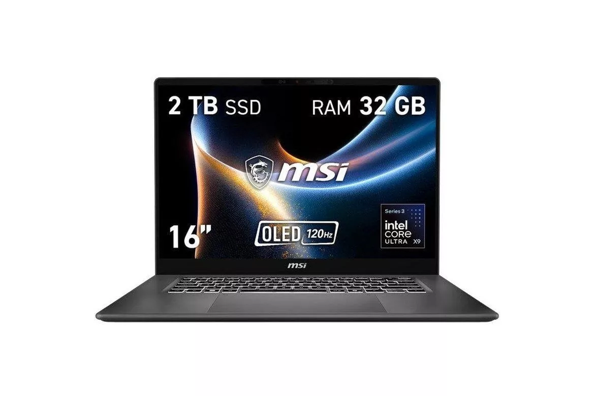 Port&aacute;til MSI Prestige 16 AI+ C3MG-082ES 16" Intel Core Ultra X9 388H 32GB 2TB SSD Gr&aacute;ficos Integrados Windows 11
