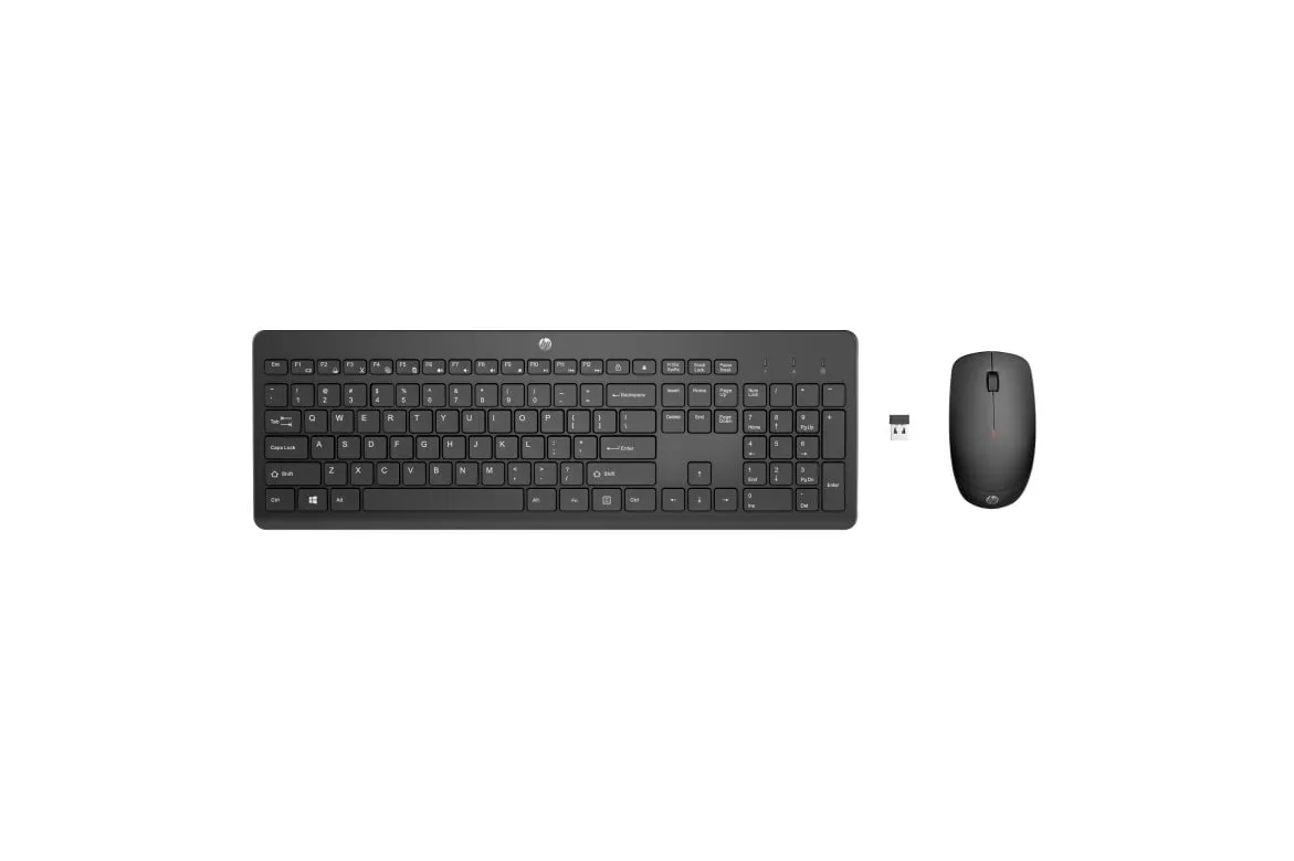HP 230 Combo de Teclado y Rat&oacute;n Inal&aacute;mbricos Teclado de Membrana QWERTY Espa&ntilde;ol Receptor USB-A Negro