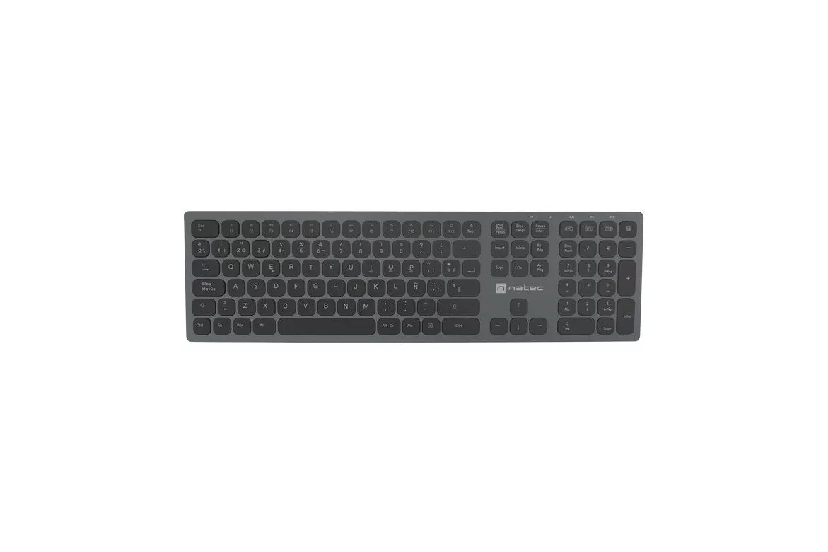 Natec Dolphin Teclado Wireless Slim Bluetooth X-Scissors Aluminio