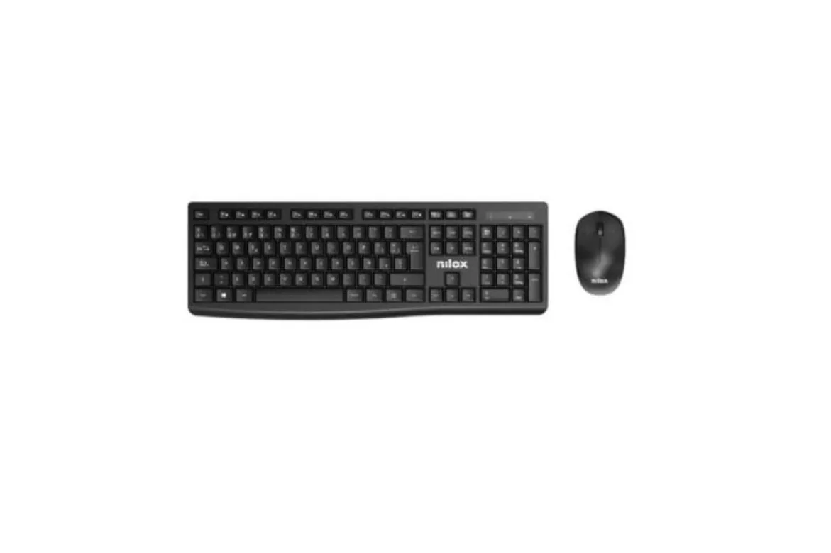Teclado de membrana Negro Layout ES inal&aacute;mbrico con rat&oacute;n incluido USB