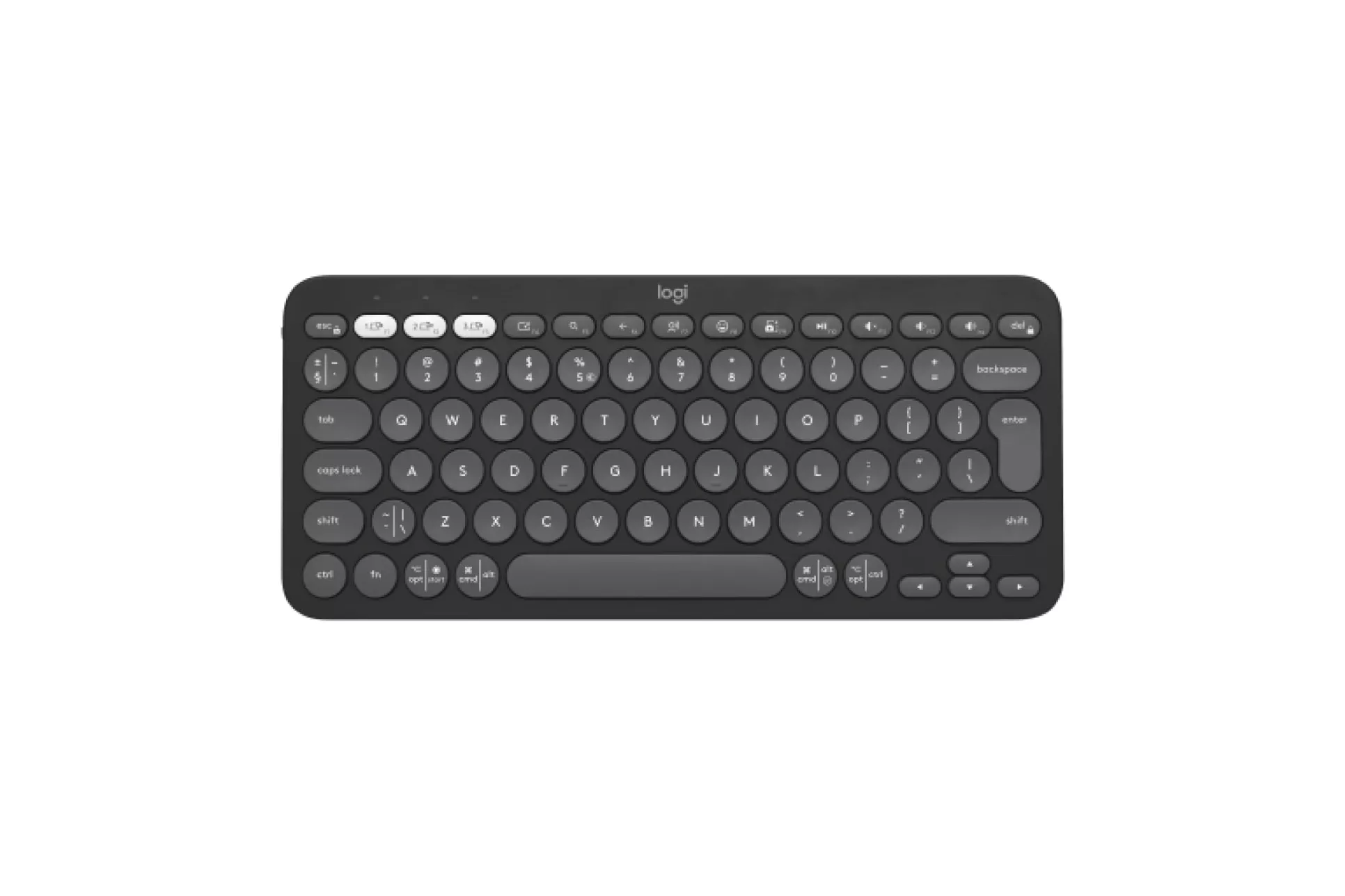 Teclado inal&aacute;mbrico Logitech Pebble Keys 2 K380s Layout ES Switch tijera Grafito Bluetooth/RF