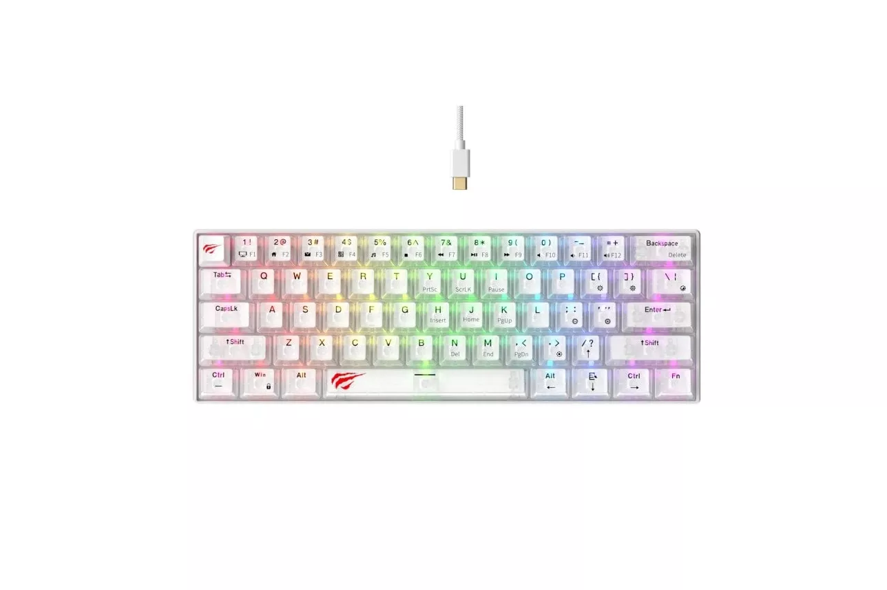 Teclado mec&aacute;nico Havit KB903L Layout ES RGB 61 teclas compacto