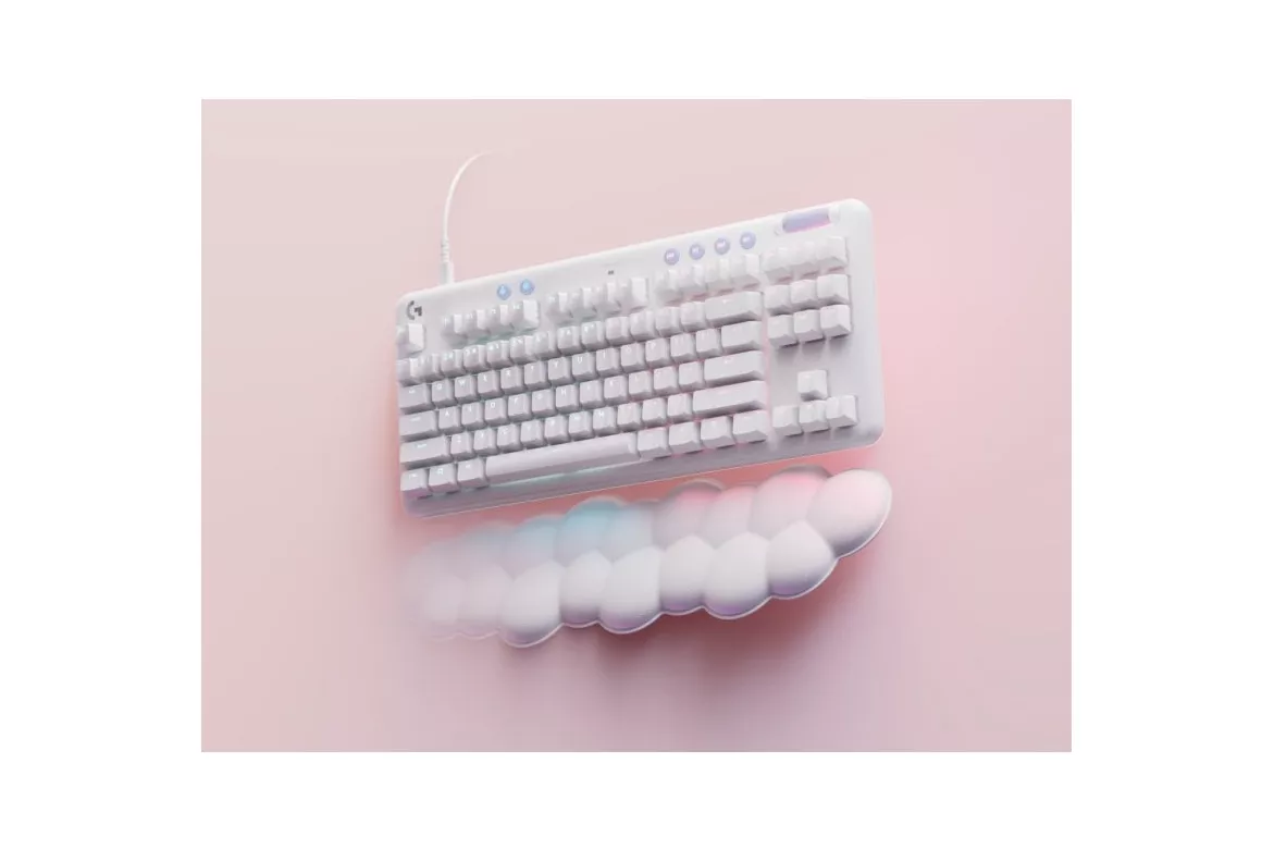 Teclado mec&aacute;nico Logitech G713 TKL Layout ES retroiluminado RGB blanco reposamu&ntilde;ecas