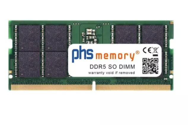 Memoria RAM PHS-memory MSI 32GB DDR5 5600MHz SO-DIMM 262 pines 1,1V