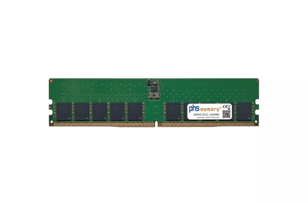 Memoria RAM PHS-memory SP608577 48GB DDR5 5600MHz DIMM Negra ECC compatible ASRock