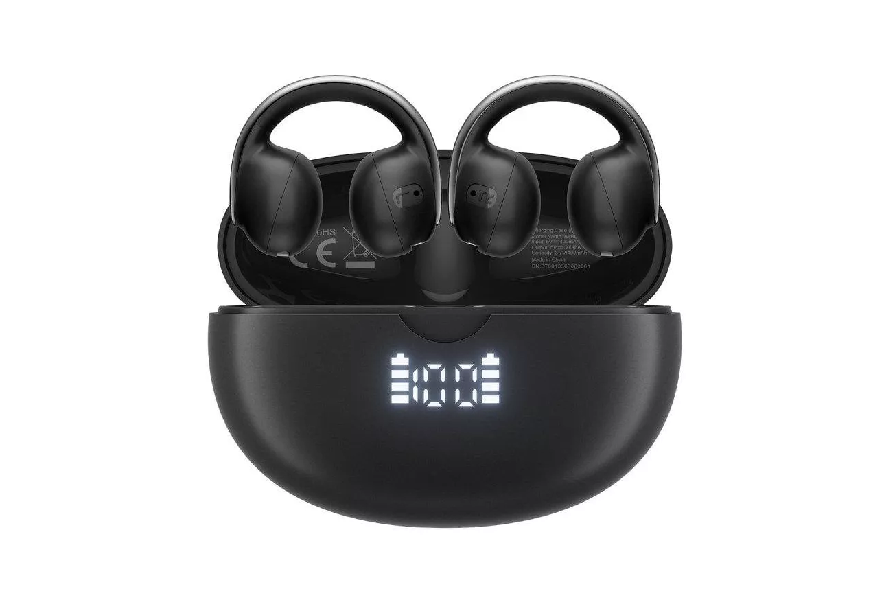 Auriculares Blackview AirBuds 13 inal&aacute;mbricos Bluetooth con Cancelaci&oacute;n de Ruido ENC+DNS, IPX7, pantalla LED, negros