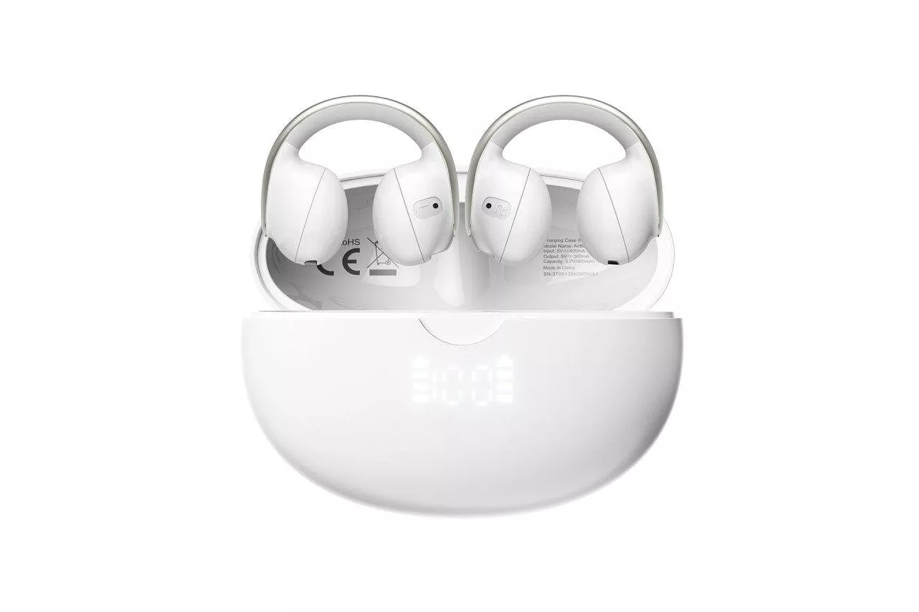 Auriculares Blackview AirBuds 13 inal&aacute;mbricos Bluetooth con Cancelaci&oacute;n de Ruido, IPX7, pantalla LED, blancos