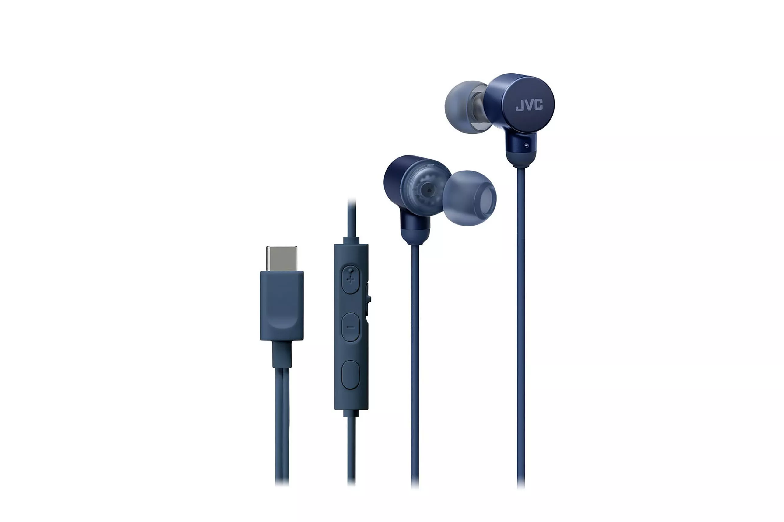 Auriculares JVC con cable USB-C Hi-Res Micr&oacute;fono Azul control volumen intraurales
