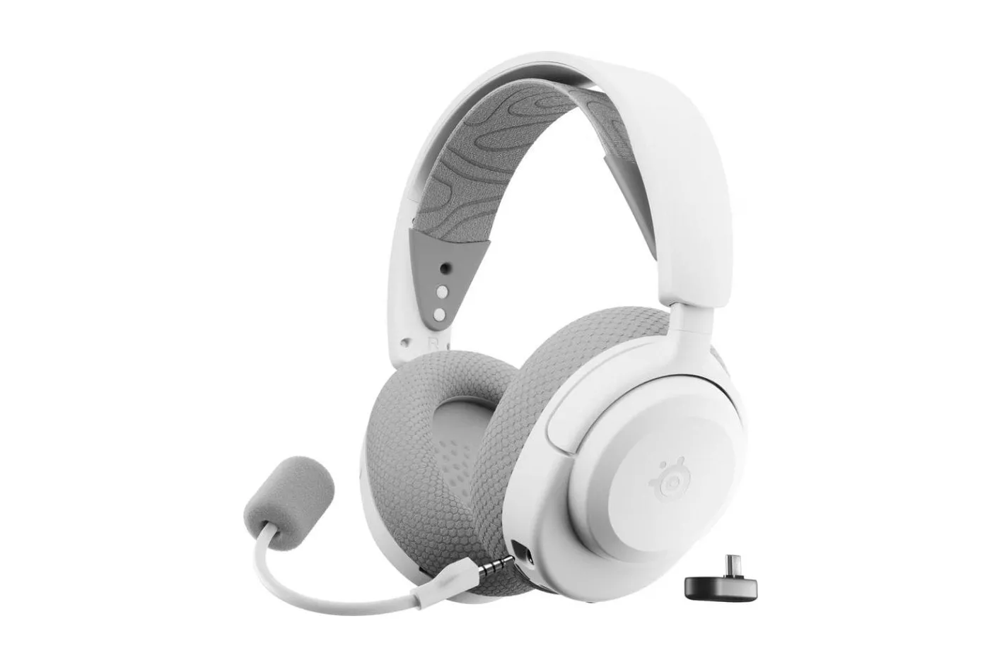 Auriculares SteelSeries Arctis Nova 3 inal&aacute;mbricos Bluetooth y RF para gaming, micr&oacute;fono, blanco