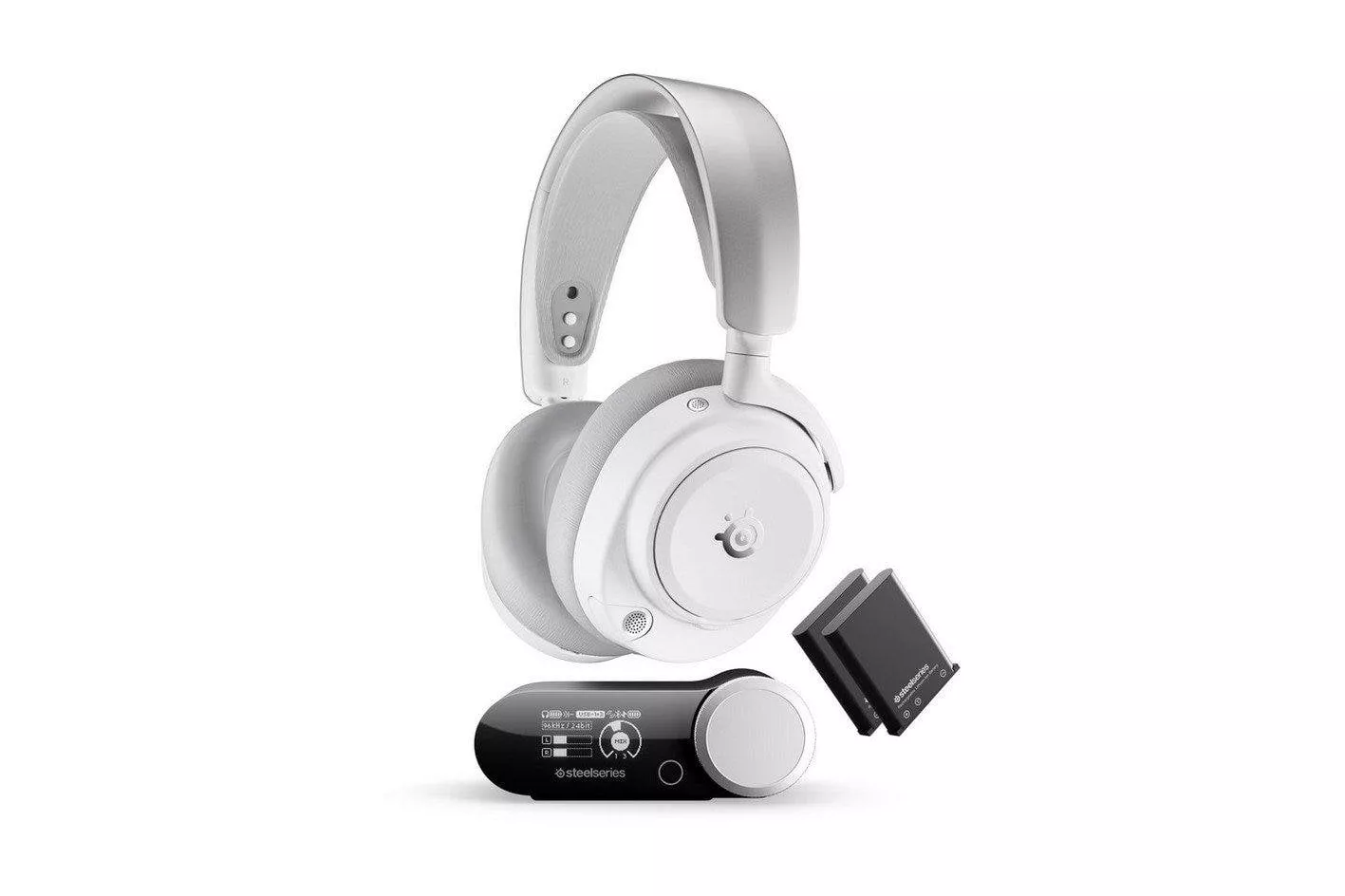 Auriculares Steelseries Arctis Nova Pro Omni inal&aacute;mbricos 2,4 GHz + Bluetooth con Cancelaci&oacute;n de Ruido Blanco