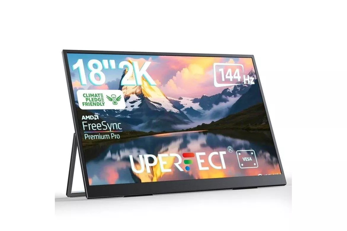 Monitor Uperfect 18" 2K 144Hz IPS HDR1000:1 FreeSync Premium Pro VESA port&aacute;til