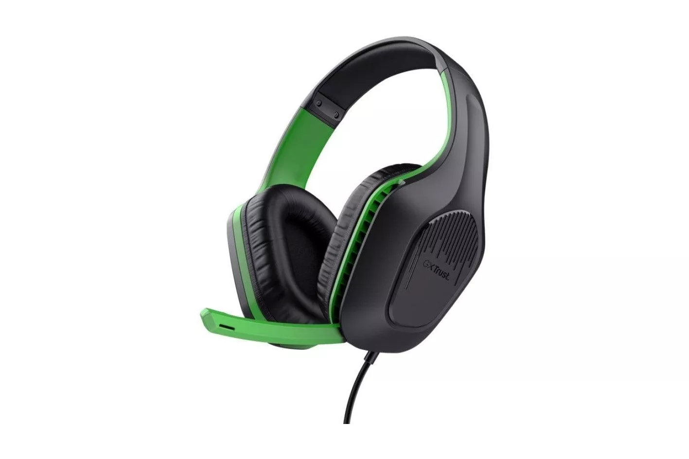 Auriculares Trust GXT 415 Zirox con cable 3,5 mm para gaming, micr&oacute;fono plegable, verdes