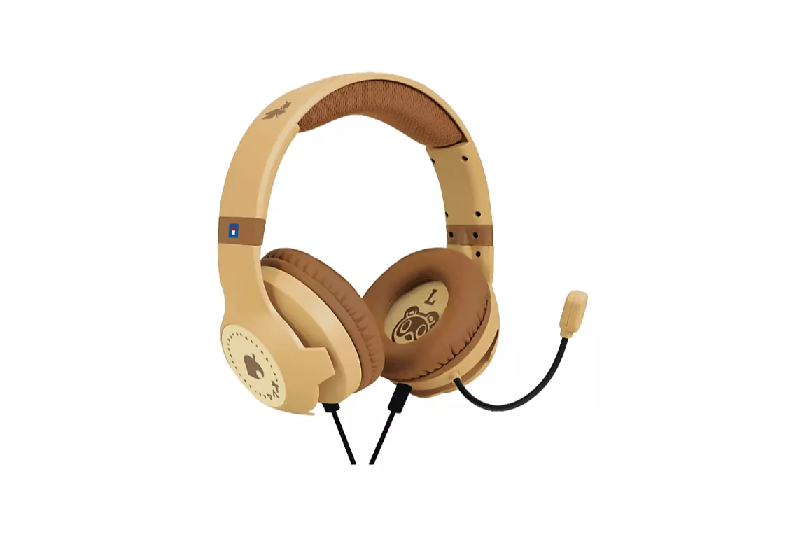 Auriculares HORI NSX-179E con cable para Nintendo Switch, micr&oacute;fono y control volumen, marr&oacute;n