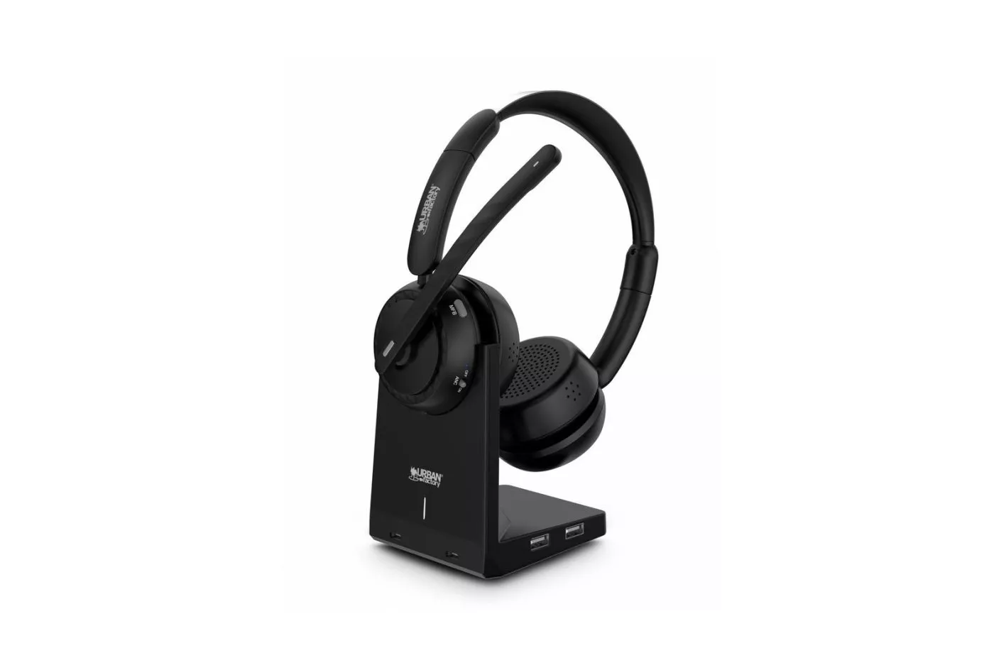 Auriculares Urban Factory MOVEE MAX inal&aacute;mbricos Bluetooth Gaming con Cancelaci&oacute;n de Ruido Negro